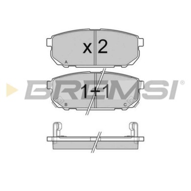 BP3105.JPG Kit Pastiglie Freno Posteriore Kia Sorento I Bp3105 3ed00-583021 S.f. Sumitomo Bremsi