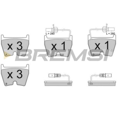 BP3114.JPG Kit Pastiglie Freno Anteriore Audi A4 B7 (8ec) Bp3114 3d0 698 151 A Con Contatto Segnalazione Usura S.f. Brembo Brems