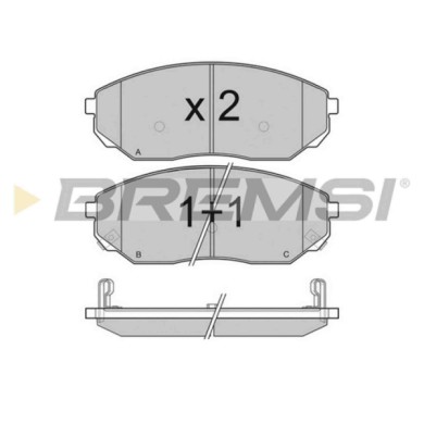 BP3116.JPG Kit Pastiglie Freno Anteriore Kia Sorento I Bp3116 58101-3ed00 S.f. Sumitomo Bremsi