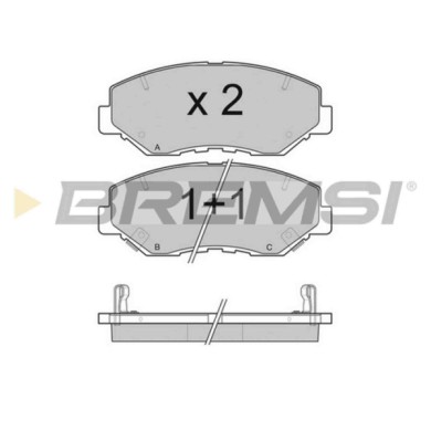 BP3117.JPG Kit Pastiglie Freno Anteriore Honda Accord Vii (cl Cn) Bp3117 06450-s9a-e50 S.f. Akebono Bremsi
