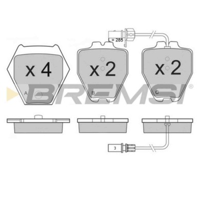 BP3121.JPG Kit Pastiglie Freno Anteriore Audi A4 A4 Avant A6 A6 Avant Allroad Volkswagen Passat Passat Variant Bp3121 4b0698151d