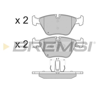 BP3135.JPG Kit Pastiglie Freno Anteriore Bmw 3 (e46) Bp3135 34 11 2 157 573 S.f. Ate Bremsi