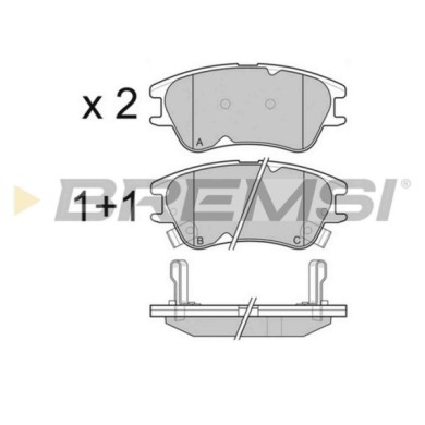 BP3138.JPG Kit Pastiglie Freno Anteriore Hyundai Atos Bp3138 58101-05a30 S.f. Mando Bremsi