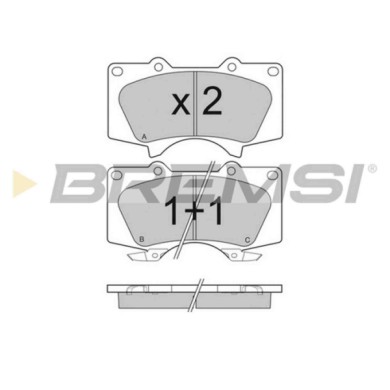 BP3139.JPG Kit Pastiglie Freno Anteriore Mitsubishi Pajero Iv (v8w V9w) Bp3139 46 05a 472 S.f. Sumitomo Bremsi