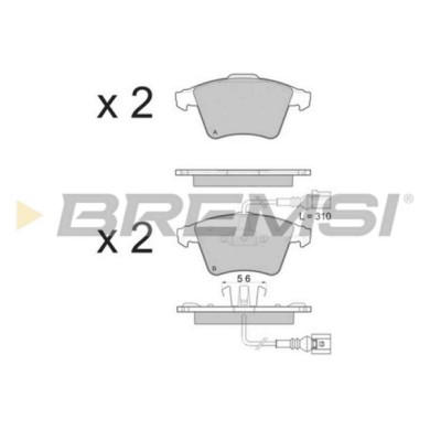 BP3142.JPG Kit Pastiglie Freno Anteriore Volkswagen Touareg Bp3142 7l6698151b Con Contatto Segnalazione Usura S.f. Ate Bremsi