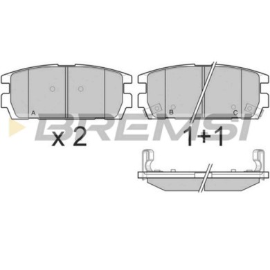 BP3143.JPG Kit Pastiglie Freno Posteriore Hyundai Terracan Bp3143 58302-h1a00 S.f. Mando Bremsi