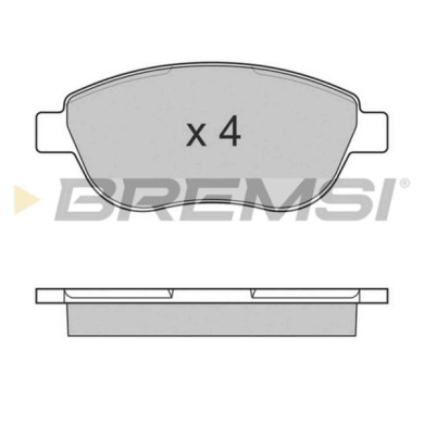 BP3145.JPG Kit Pastiglie Freno Anteriore Abarth 500 / 595 / 695 Bp3145 S.f. Bosch Bremsi