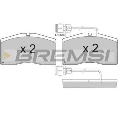 BP3152.JPG Kit Pastiglie Freno Anteriore Audi A8 Bp3152 4d0 698 151 Q Con Contatto Segnalazione Usura S.f. Brembo Bremsi