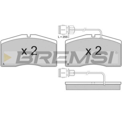 BP3160.JPG Kit Pastiglie Freno Anteriore Audi A8 Bp3160 4d0 698 151 L Con Contatto Segnalazione Usura S.f. Brembo Bremsi