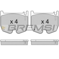 BP3163.JPG Kit Pastiglie Freno Anteriore Mercedes-benz Classe E (w211) Bp3163 003 420 53 20 S.f. Brembo Bremsi