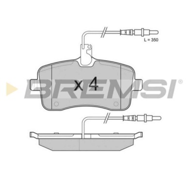 BP3182.JPG Kit Pastiglie Freno Anteriore Jeep Grand Cherokee Ii Peugeot 407 407 Sw 407 Coupú Bp3182 Con Contatto Segnalazione Us