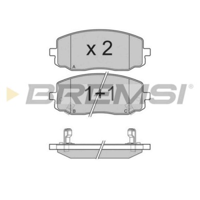 BP3204.JPG Kit Pastiglie Freno Anteriore Kia Picanto Hyundai I10 Bp3204 5810107a10 S.f. Mando Bremsi