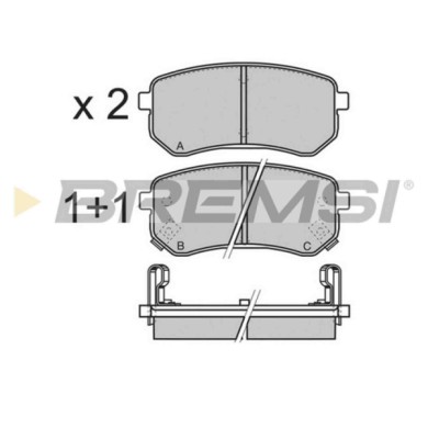 BP3212.JPG Kit Pastiglie Freno Posteriore Kia Picanto Hyundai I10 Bp3212 58302-07a00 S.f. Mando Bremsi