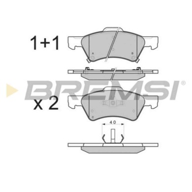 BP3222.JPG Kit Pastiglie Freno Anteriore Chrysler Voyager Iv Dodge Caravan Bp3222 05019803aa S.f. Ate Bremsi