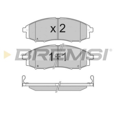 BP3230.JPG Kit Pastiglie Freno Anteriore Nissan Navara Pathfinder Ii Pick-up Bp3230 41060-7z025 S.f. Akebono Bremsi