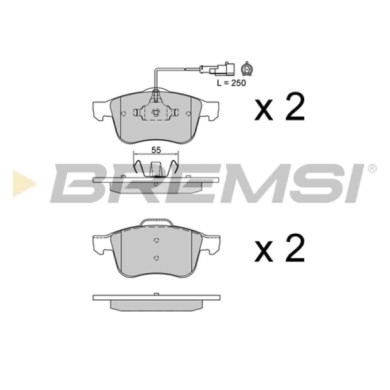 BP3231.JPG Kit Pastiglie Freno Anteriore Alfa Romeo 159 159 Sportwagon Brera Spider Bp3231 7 736 359 9 Con Contatto Segnalazione