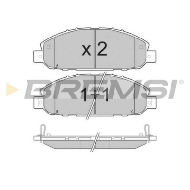 BP3237.JPG Kit Pastiglie Freno Anteriore Nissan Urvan Autobus (e24) Bp3237 41060-vw085 S.f. Akebono Bremsi