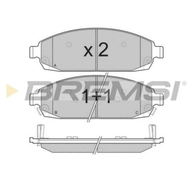 BP3238.JPG Kit Pastiglie Freno Anteriore Jeep Commander Grand Cherokee Iii Grand Cherokee Iv Bp3238 05080868aa S.f. Akebono Brem