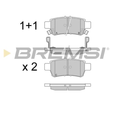 BP3259.JPG Kit Pastiglie Freno Posteriore Honda Odyssey Odyssey Mpv/space Wagon Bp3259 43022-shj-x00 S.f. Akebono Bremsi
