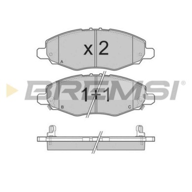 BP3272.JPG Kit Pastiglie Freno Anteriore Toyota Hilux Vi Pick-up Hilux Vii Pick-up Bp3272 04465-0k040 S.f. Advics Bremsi