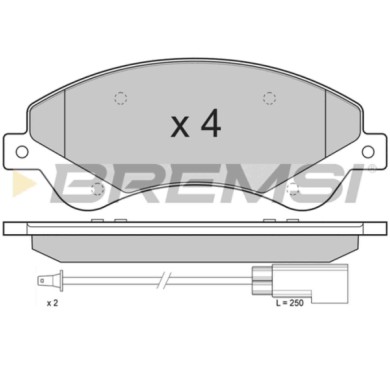 BP3273.JPG Kit Pastiglie Freno Anteriore Ford Transit Autobus (fd Fb Fs Fz Fc ) Bp3273 1 371 403 S.f. Bosch Bremsi