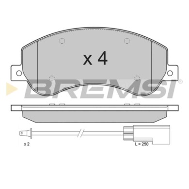 BP3274.JPG Kit Pastiglie Freno Anteriore Ford Transit Furgonato (fa ) Bp3274 1 488 962 S.f. Bosch Bremsi
