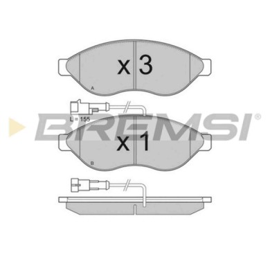 BP3285.JPG Kit Pastiglie Freno Anteriore Citroen Jumper Ii Furgonato Bp3285 16 078 783 80 Con Contatto Segnalazione Usura S.f. B