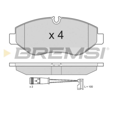 BP3292.JPG Kit Pastiglie Freno Anteriore Mercedes-benz Sprinter 3,5-t Furgonato (b906) Bp3292 44206720 S.f. Brembo Bremsi