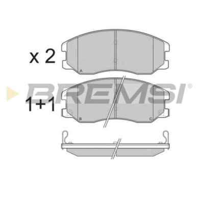 BP3303.JPG Kit Pastiglie Freno Anteriore Chevrolet Captiva Opel Antara Vauxhall Antara Bp3303 2078 9468 S.f. Akebono Bremsi