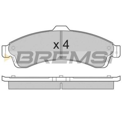 BP3308.JPG Kit Pastiglie Freno Anteriore Chevrolet Trailblazer Isuzu Ascender Saab 9-7x Bp3308 12497782 S.f. Akebono Bremsi