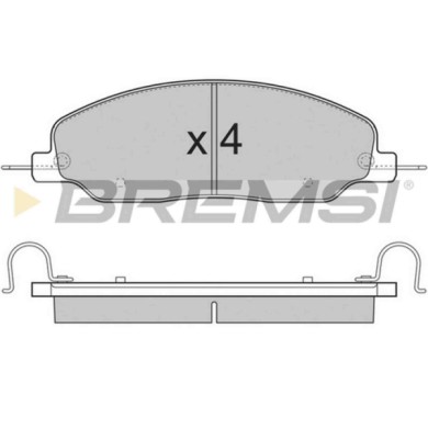 BP3312.JPG Kit Pastiglie Freno Anteriore Ford Usa Mustang Convertible Mustang Coupú Bp3312 4r332001ab S.f. Bosch Bremsi