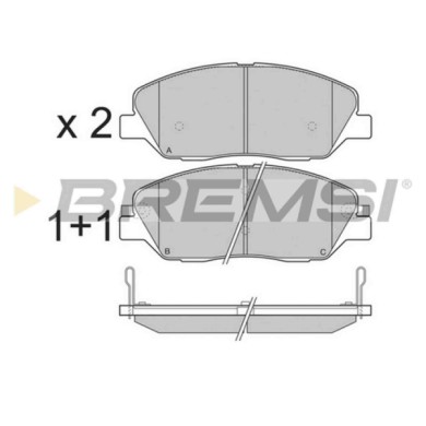 BP3313.JPG Kit Pastiglie Freno Anteriore Hyundai Santa F+ Ii (cm) Bp3313 58101-2ba00 S.f. Mando Bremsi