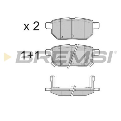 BP3322.JPG Kit Pastiglie Freno Posteriore Subaru Trezia Bp3322 S.f. Akebono Bremsi