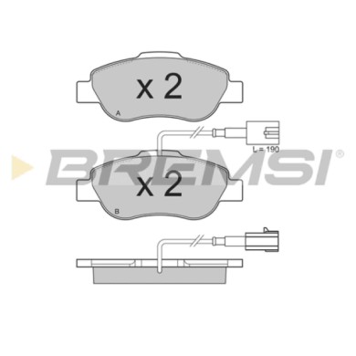 BP3325.JPG Kit Pastiglie Freno Anteriore Fiat 500 500 C Panda Panda Cassone/coda Spiovente Ford Ka Bp3325 60 01 073 130 S.f. Bos