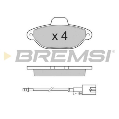 BP3326.JPG Kit Pastiglie Freno Anteriore Fiat 500 500 C Ford Ka Bp3326 6001073453 Con Contatto Segnalazione Usura S.f. Bosch Bre