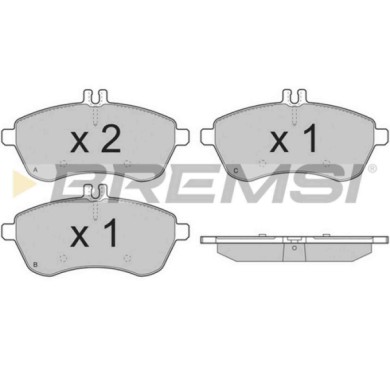 BP3327.JPG Kit Pastiglie Freno Anteriore Mercedes-benz Classe C (w204) Bp3327 000 420 03 05 Predisposto Per Contatto Segnalazion