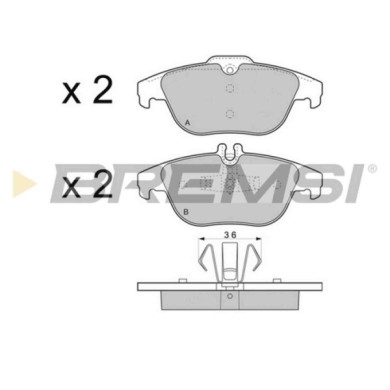 BP3328.JPG Kit Pastiglie Freno Posteriore Mercedes-benz Classe C (w204) Bp3328 005 420 07 20 Predisposto Per Contatto Segnalazio