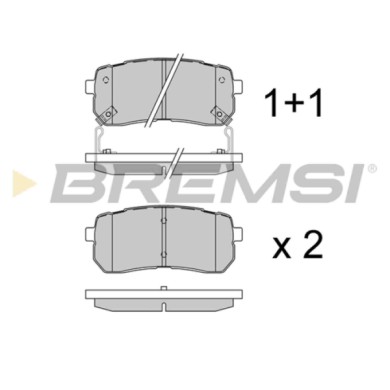 BP3337.JPG Kit Pastiglie Freno Posteriore Hyundai H-1 Cargo H-1 Travel Ix55 Kia Carnival/grand Carnival Iii Sorento Iii Bp3337 5