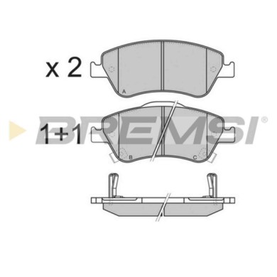 BP3340.JPG Kit Pastiglie Freno Anteriore Toyota Auris Corolla Tre Volumi Bp3340 04465-02160 S.f. Bosch Bremsi