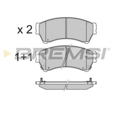 BP3343.JPG Kit Pastiglie Freno Anteriore Mazda 6 Tre Volumi 6 Hatchback 6 Station Wagon Bp3343 Gpyb-33-23zd Con Contatto Segnala