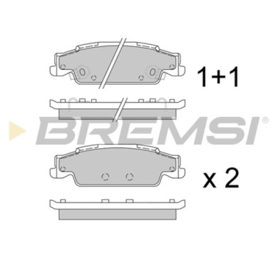 BP3345.JPG Kit Pastiglie Freno Posteriore Cadillac Cts Sts Bp3345 85735537 Bremsi