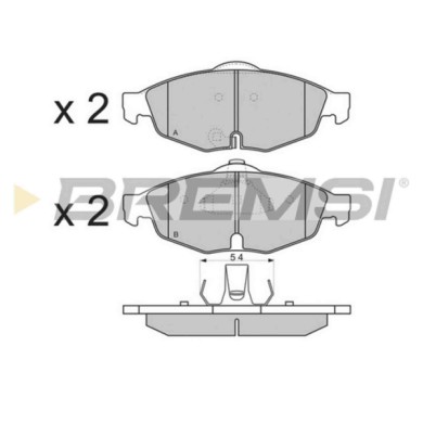 BP3346.JPG Kit Pastiglie Freno Anteriore Chrysler Cirrus Sebring Sebring Cabriolet Stratus Dodge Stratus Bp3346 05018942aa S.f. 