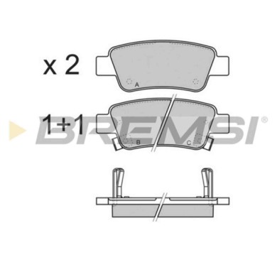 BP3353.JPG Kit Pastiglie Freno Posteriore Honda Cr-v Iii Cr-v Iv Bp3353 43022-sww-g00 S.f. Bosch Bremsi