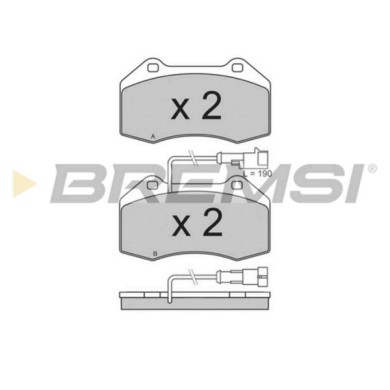 BP3354.JPG Kit Pastiglie Freno Anteriore Alfa Romeo Mito Fiat Grande Punto Punto Bp3354 7 175 326 5 Con Contatto Segnalazione Us