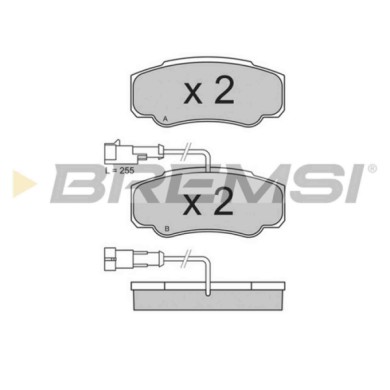 BP3357.JPG Kit Pastiglie Freno Posteriore Nissan Cabstar (f24m F24w) Bp3357 D4060-ma000 Con Contatto Segnalazione Usura S.f. Bre