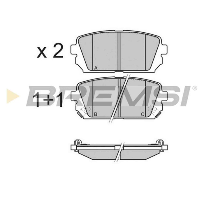 BP3359.JPG Kit Pastiglie Freno Posteriore Kia Carens Iii Mpv/space Wagon Bp3359 58302-1da00 S.f. Mando Bremsi