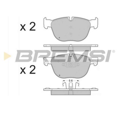 BP3371.JPG Kit Pastiglie Freno Anteriore Bmw X5 X6 X4 Bp3371 34 11 2 413 038 Predisposto Per Contatto Segnalazione Usura S.f. At