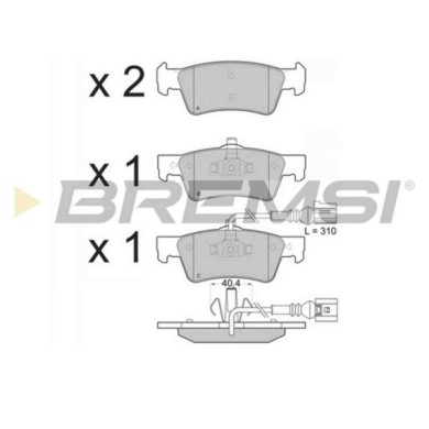 BP3372.JPG Kit Pastiglie Freno Posteriore Volkswagen Multivan T5 (7hm 7hn 7hf 7ef 7em 7en) Bp3372 7h8 698 451 S.f. Ate Bremsi