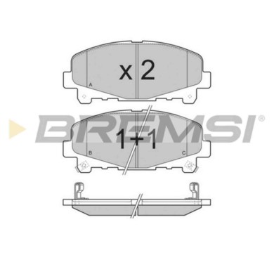 BP3373.JPG Kit Pastiglie Freno Anteriore Honda Accord Viii Accord Viii Station Wagon Bp3373 45022tl0g50 S.f. Akebono Bremsi