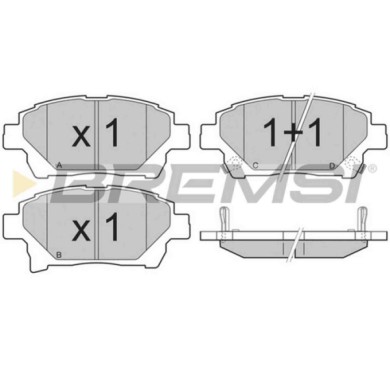 BP3393.JPG Kit Pastiglie Freno Anteriore Toyota Iq Aston Martin Cygnet Bp3393 04465-74020 S.f. Advics Bremsi
